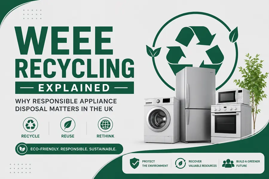 WEEE recycling explained for responsible appliance disposal and recycling in the UK